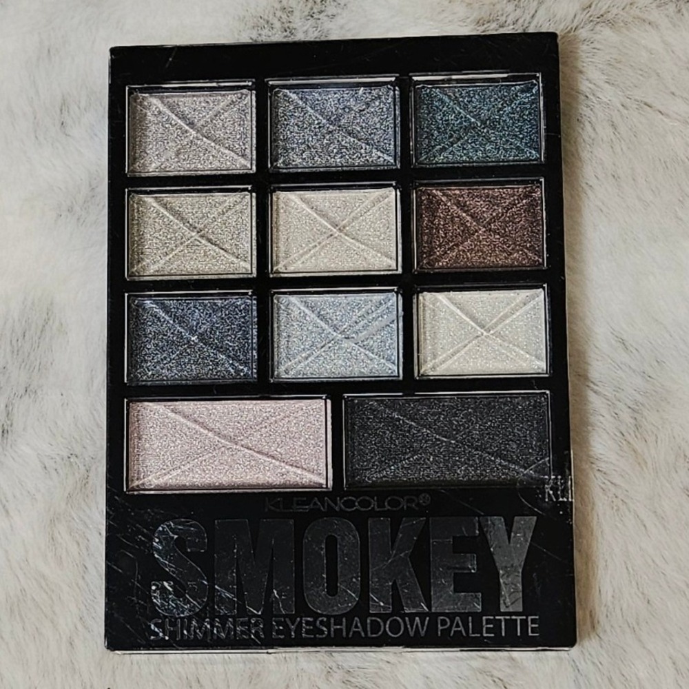 KleanColor Multicolor Smokey Shimmer Eyeshadow Palette Goth Grunge Metallic